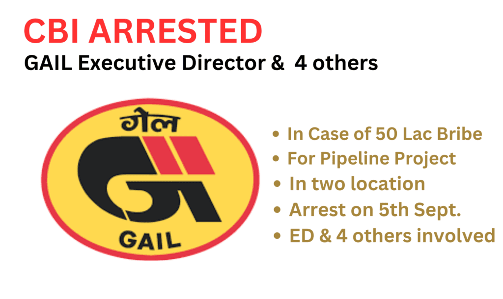 CBI ARRESTED GAIL EXECUTIVE DIRECTOR IN BRIBE CASE