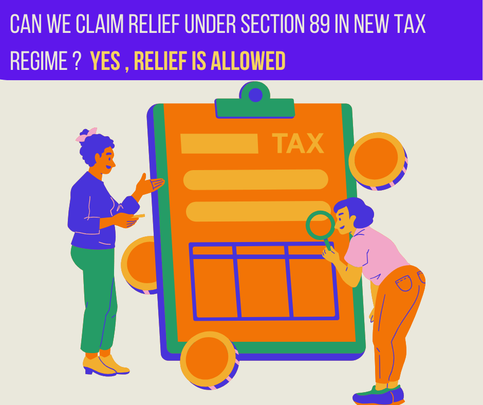 can we claim 89 relief in new tax regime ?