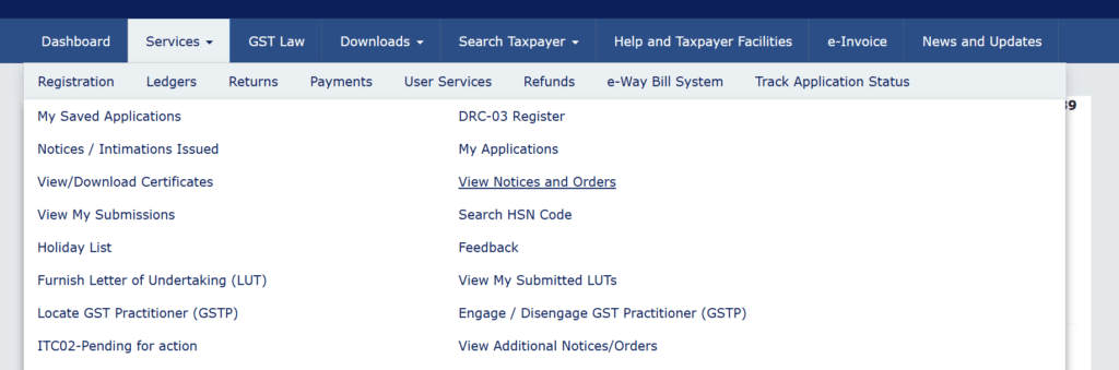 View Notices and Orders View Notices and Orders
