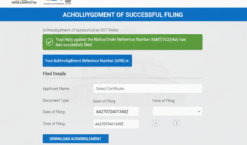 Download and save the acknowledgment for your records. illustration purpose only Download and save the acknowledgment for your records. illustration purpose only