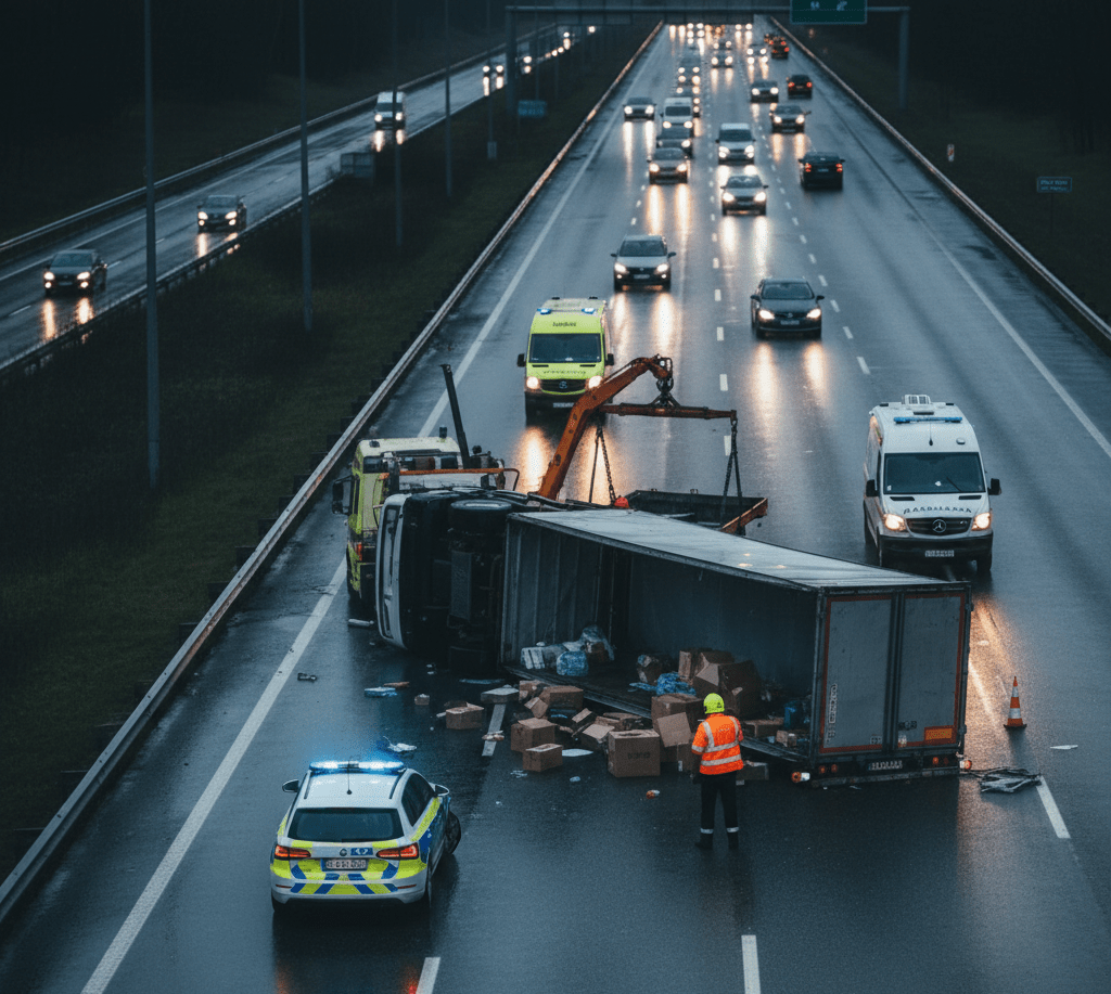 Goods-in-Transit Vehicle met an Accident, What to do?